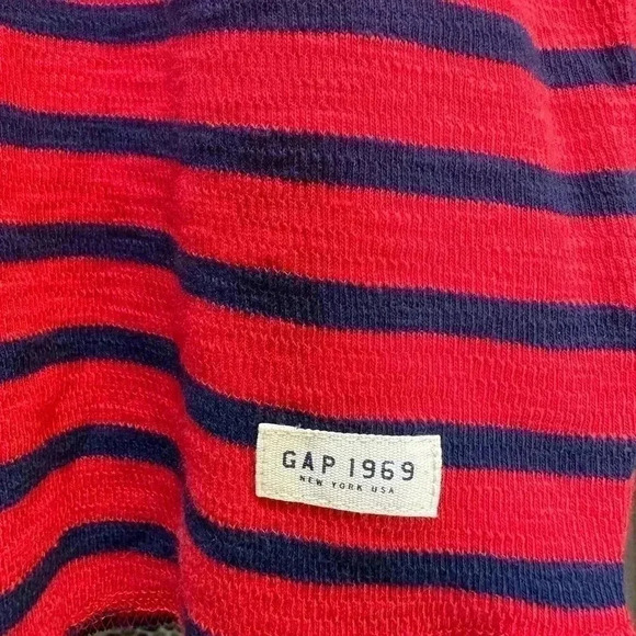 Gap Kids Red Navy Stripe Long-sleeve Crewneck XXL 14-16 - Picture 5 of 5